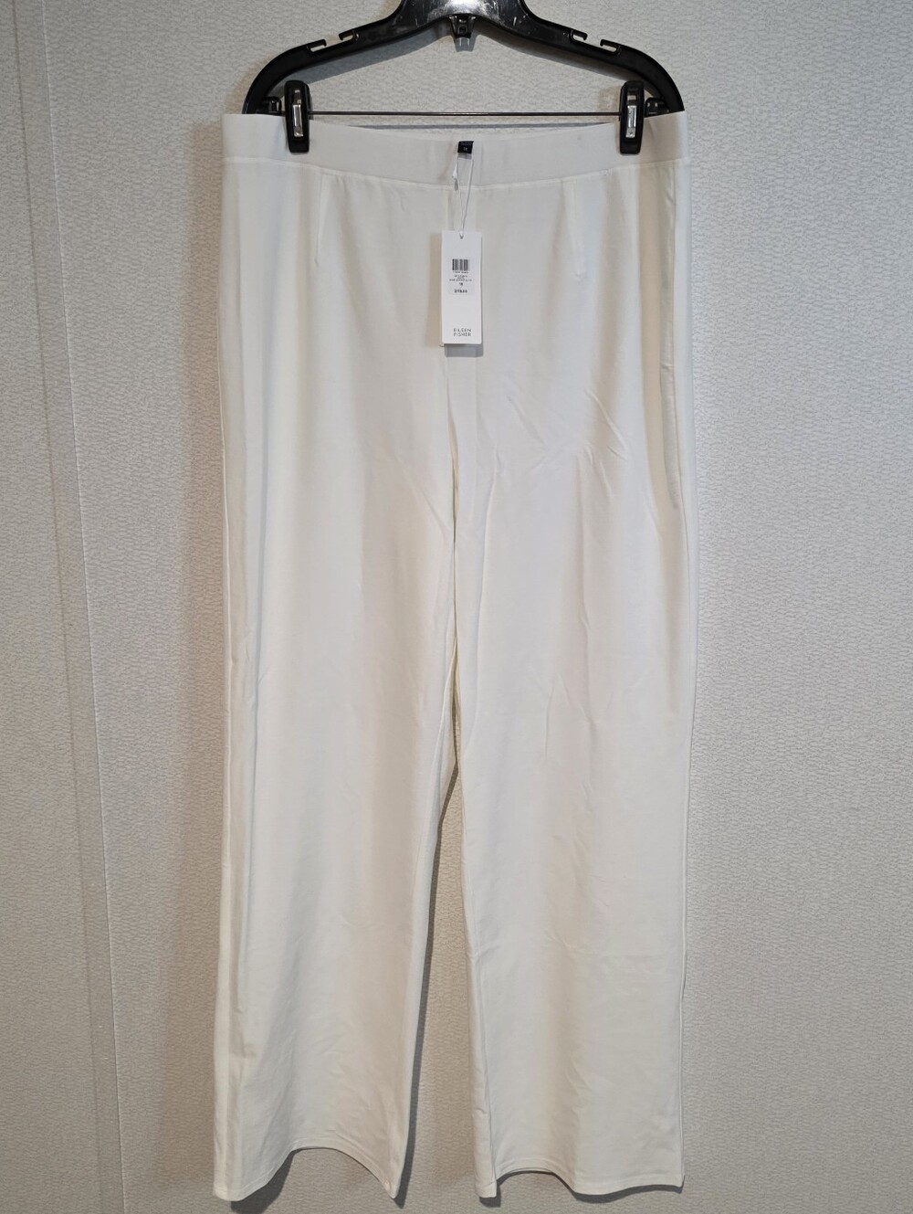 Eileen Fisher Washable Stretch Crepe Wide Leg Pants New 1X White High Rise